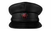 Фуражка/07 Наппа со звездой чёрная